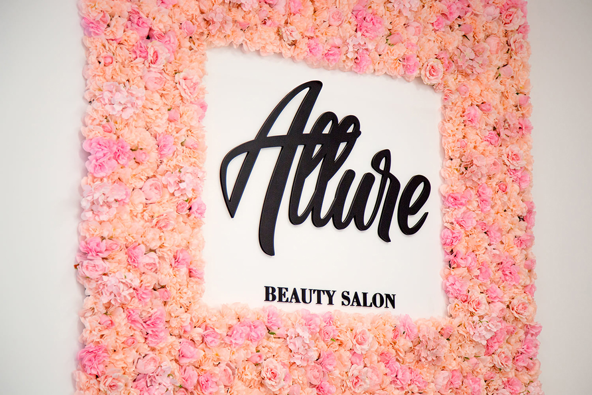 Интериорно 3D лого за Allure Beauty Salon