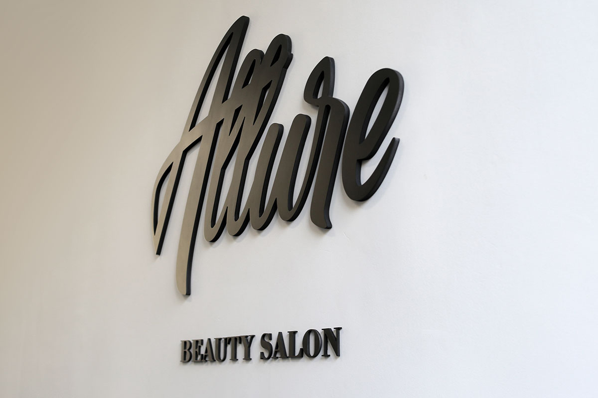 Интериорно 3D лого за Allure Beauty Salon